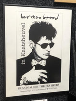Poster in a tube for a Herman Brood exhibition.