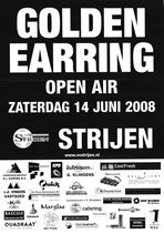 A2 Poster in a tube of the Golden Earrings concert at Strijen NL on 14-06-2008.
