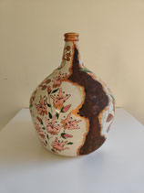 Rust ecru vase & Flowers