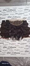 kit pour perruque une closure et deux extensions lisses brun (noir), châtain ou marron cuivré