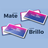 Tarjeta de Presentación (Papel Fotográfico Mate o Glossy 9x 5 cm) 10 pzs Hoja Impresa y Cortada