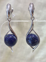 Boucles d'oreillles en lapis lazuli 10