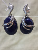 Boucles d'oreillles en lapis lazuli 12