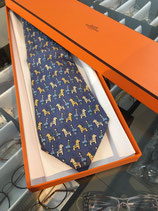 Hermes vintage silk tie. in original box!