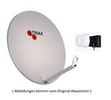 Triax Parabol-Antenne mit 78cm Ø hellgrau inkl. Monoblock LNB