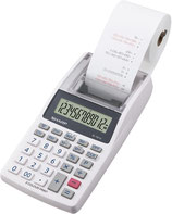 Sharp Mini-Tischrechner EL-1611V mit Druckfunktion (großes 12-stelliges LCD Display, schwarz rote Druckfarben)