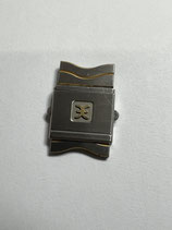 Ebel Classic Wave Herren - komplette Vintage Kasten Schließe Stahl - Gold / Bandschloß - ca. 16 mm breit für 15mm Glieder/Bänder - gebraucht - guter Zustand (A)