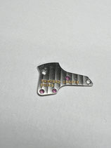FP (Frederic Piguet) 71 - FP Teile Nr. 10.041 - Teil 105 - Federhausbrücke (Chopard Geneve signiert & rhodiniert) - (gebraucht - used - guter Zustand - good Condition)