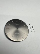 Rolex Cellini Zifferblatt (28,5 mm - Rhodium/Antrahzit/Grau) & Zeigersatz (weiss) für Rolex Caliber 1600 - (gebraucht mit leichten Spuren - guter Zustand - used - good condition)