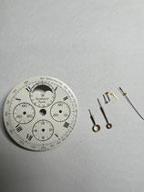 Excelsior Park Chronograph mit Mondphase Zifferblatt & Zeigersatz für Lemania Caliber 1883 - guter Zustand - good Condition