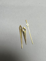 kompletter goldfarbener Dauphine Zeigersatz für Alpina Caliber 594 - (gebraucht - guter Zustand - used - good condition)