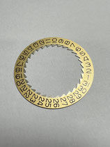 IWC 3251 etc. (J.Lecoultre 889 etc. ) - Teil 2557 - Datumscheibe gold Fenster 3h - gebraucht - used - guter Zustand - good Condition