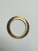 Certina 25-651 - Teil 2557/1 - Datumsscheibe goldfarben - (gebraucht - guter Zustand - used - good condition)