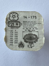 Venus 175,178 etc. - Teil 721 - Unruhe komplett mit Flachspirale - OVP - NOS (New old Stock)(WV2)