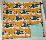 Jerseystoff Drachen orange