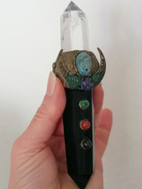 Obsidian+Bergkristall Heilstab--Moha-jeh-