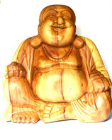 Buddha aus Holz "Happy Buddha"
