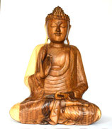 Buddha aus Holz "one hand up"