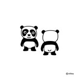 Kinder Patches: PANDA x2 Bügelbilder
