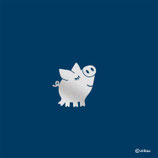 Kinder Patches: reflektierendes Bügelbild SCHWEINCHEN
