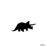 Kinder Patches: Bügelbild Dinosaurier Silhouette TRICERATOPS
