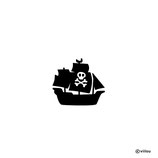 Kinder Patches: Bügelbild PIRATENSCHIFF