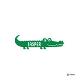 Tür- und Wandtattoo KROKODIL MIT NAMEN