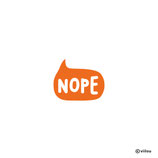Kinder Patches: Bügelbild Sprechblase NOPE