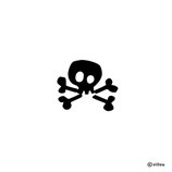 Kinder Patches: TOTENKOPF Bügelbild