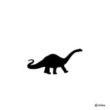 Kinder Patches: Bügelbild Dinosaurier Silhouette BRACHIOSAURUS