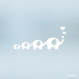 Fenster Sticker FAMILIE ELEFANTEN