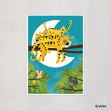Kinderzimmer Poster Illustration FAMILIE TIGER