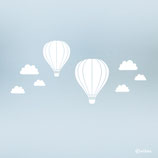 Fenster Sticker FESSELBALLONS MIT WOLKEN