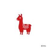 Kinder Patches: LAMA Bügelbild