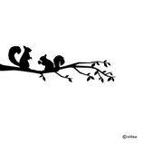 Wandtattoo EICHHÖRNCHEN AUF ZWEIG