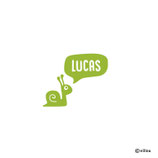 Tür- und Wandtattoo SCHNECKE MIT NAMEN