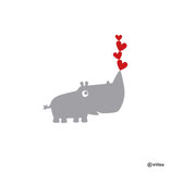 Wandtattoo NASHORN MIT LIEBE