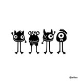 Kinderzimmer Wandtattoo MONSTEFREUNDE
