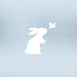 Fenster Sticker HASE MIT SCHMETTERLING