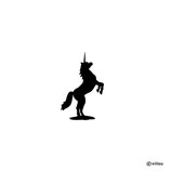 Kinder Patches: Bügelbild Silhouette EINHORN