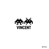 Tür- und Wandtattoo SPACE INVADERS + NAMEN