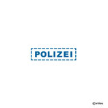 Kinder Patches: Bügelbild Schriftzug POLIZEI