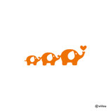 Auto Sticker ELEFANTEN x3
