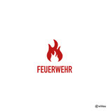 Kinder Patches: FEUERWEHR Schriftzug Bügelbild