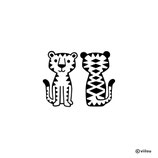 Kinder Patches: TIGER x2 Bügelbilder