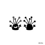 Kinder Patches: MONSTER x2 Bügelbilder