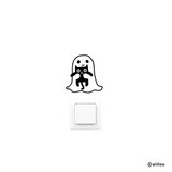 Lichtschalter Sticker KLEINES GESPENST MIT KATZE