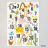 Kinderzimmer Poster ZAHLEN bis 20