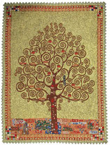 Gobelin Decke mit Lurex Klimt Der Baum (67x90cm)