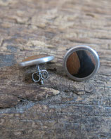 Ear Studs with White Ebony
